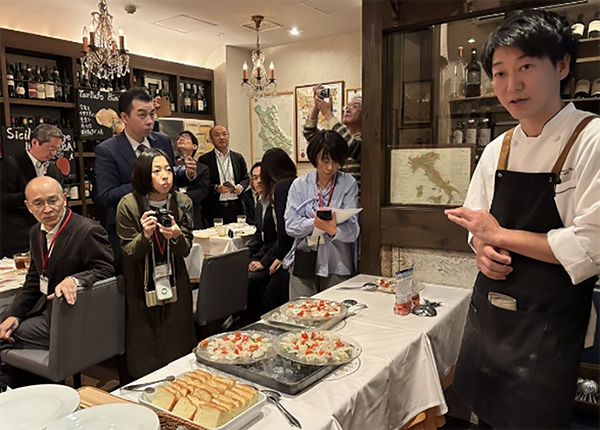 シェフによる料理の説明