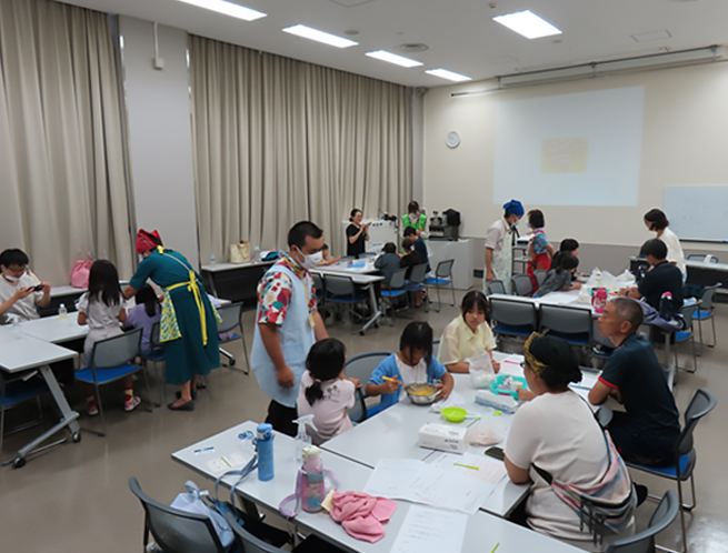 大阪科学技術館「水と油の仲良しチョコレートケーキ」